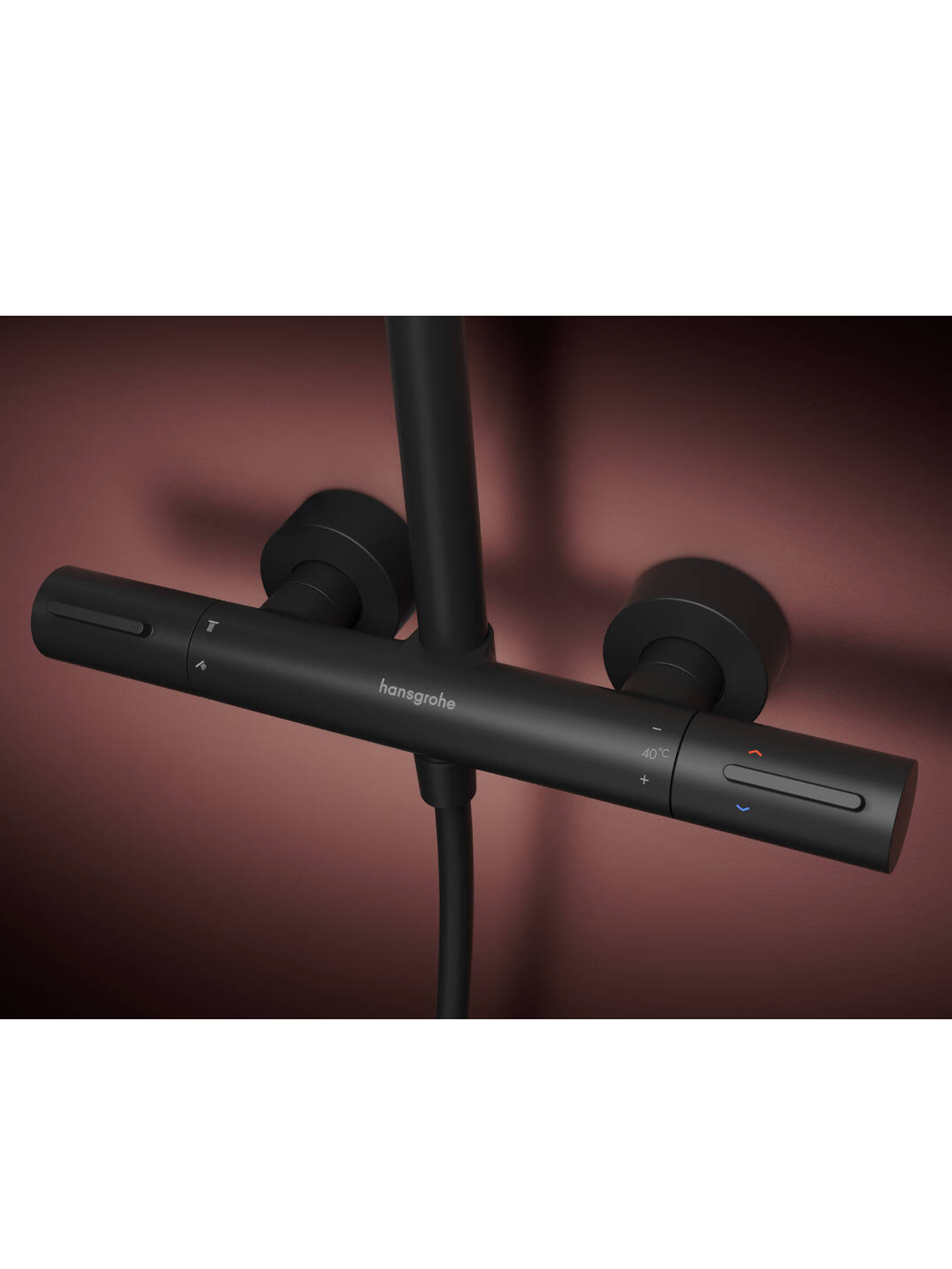 Dušo sistema su Hansgrohe Raindance Alive S Puro Showerpipe 300 1jet su Ecostat Element 23