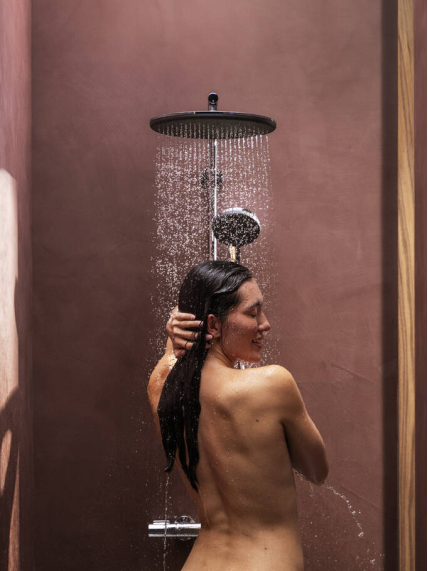 Dušo sistema su Hansgrohe Raindance Alive S Puro Showerpipe 300 1jet su Ecostat Element 3 Dušo sistema su Hansgrohe Raindance Alive S Puro Showerpipe 300 1jet su Ecostat Element 3