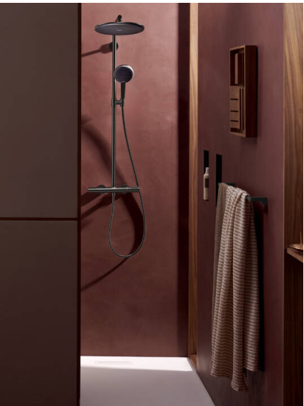 Dušo sistema su Hansgrohe Raindance Alive S Puro Showerpipe 300 1jet su Ecostat Element 29 Dušo sistema su Hansgrohe Raindance Alive S Puro Showerpipe 300 1jet su Ecostat Element 29