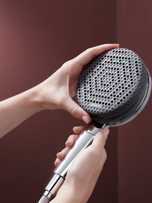 Dušo sistema su Hansgrohe Raindance Alive S Puro Showerpipe 300 1jet su Ecostat Element 16