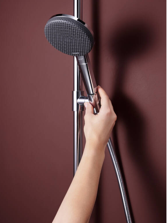 Dušo sistema su Hansgrohe Raindance Alive S Puro Showerpipe 300 1jet su Ecostat Element 11