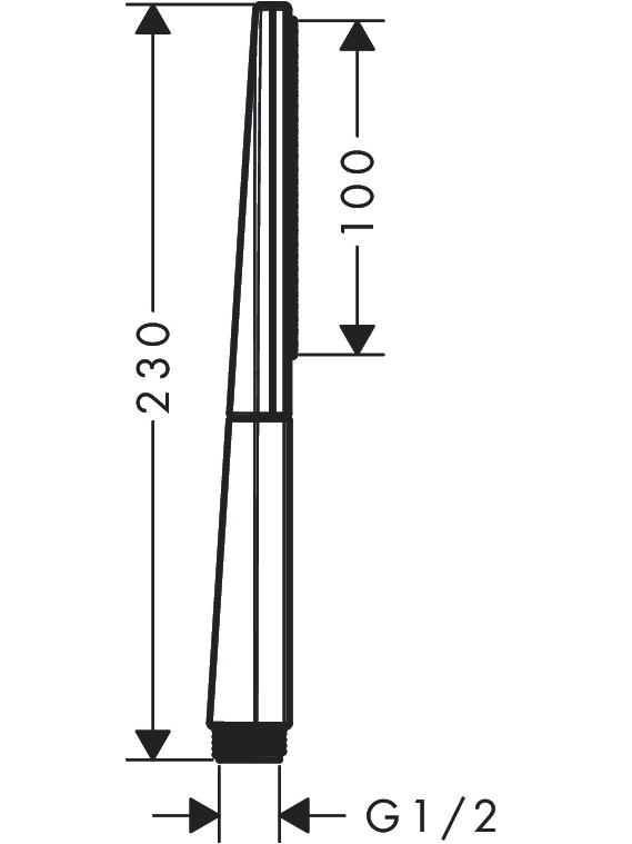 Dušo galvutė Hansgrohe Rainfinity Baton 100 1jet 5