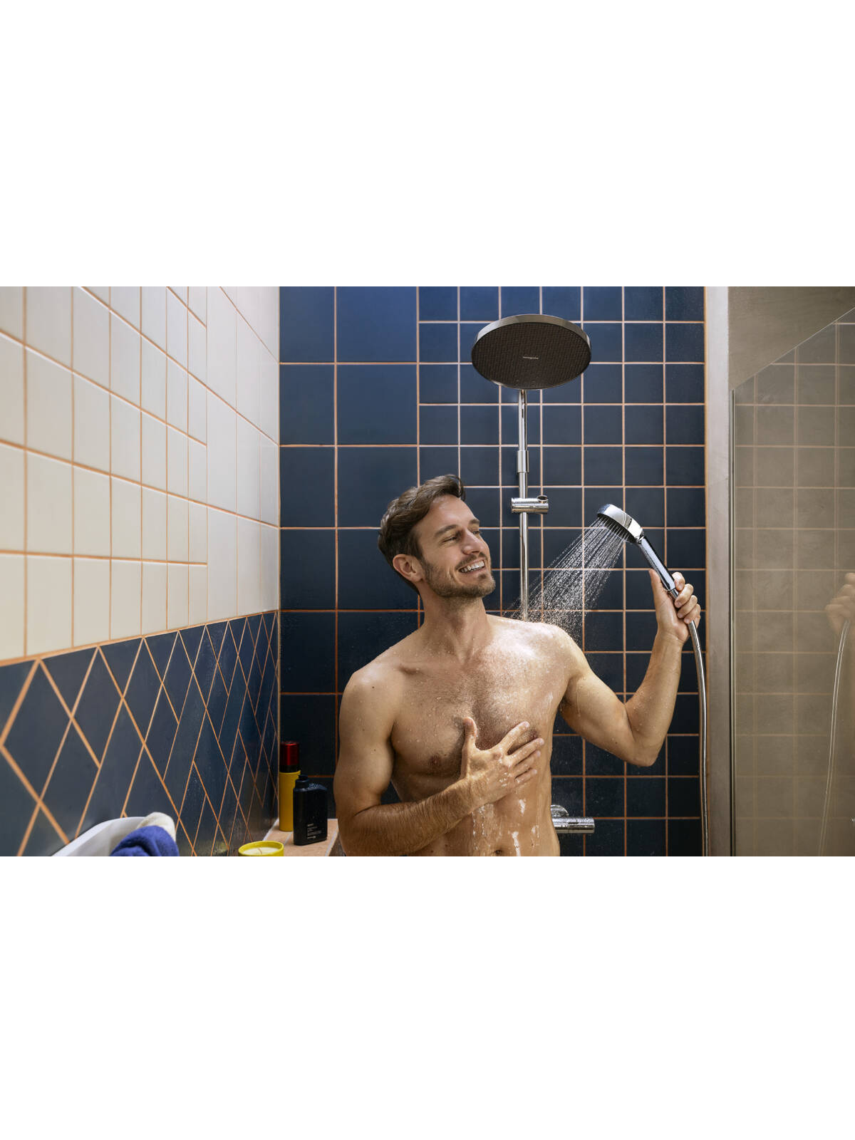 Dušo sistema Hansgrohe Activera S Showerpipe 240 1jet EcoSmart mit Ecostat Fine Varia 4
