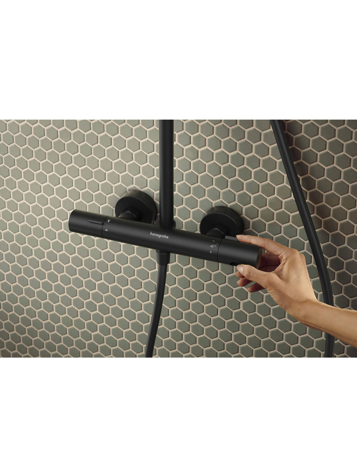 Dušo sistema Hansgrohe Activera S Showerpipe 240 1jet EcoSmart mit Ecostat Fine Varia 13 Dušo sistema Hansgrohe Activera S Showerpipe 240 1jet EcoSmart mit Ecostat Fine Varia 13