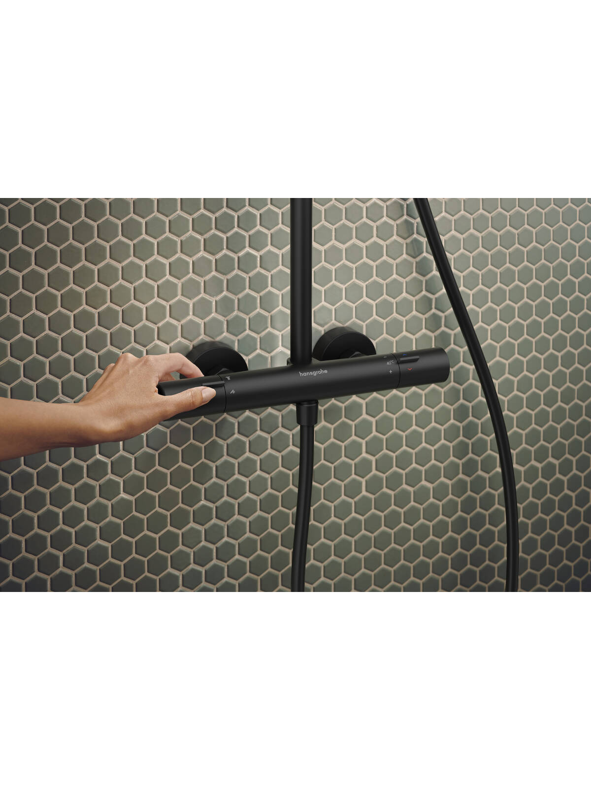Dušo sistema Hansgrohe Activera S Showerpipe 240 1jet EcoSmart mit Ecostat Fine Varia 14