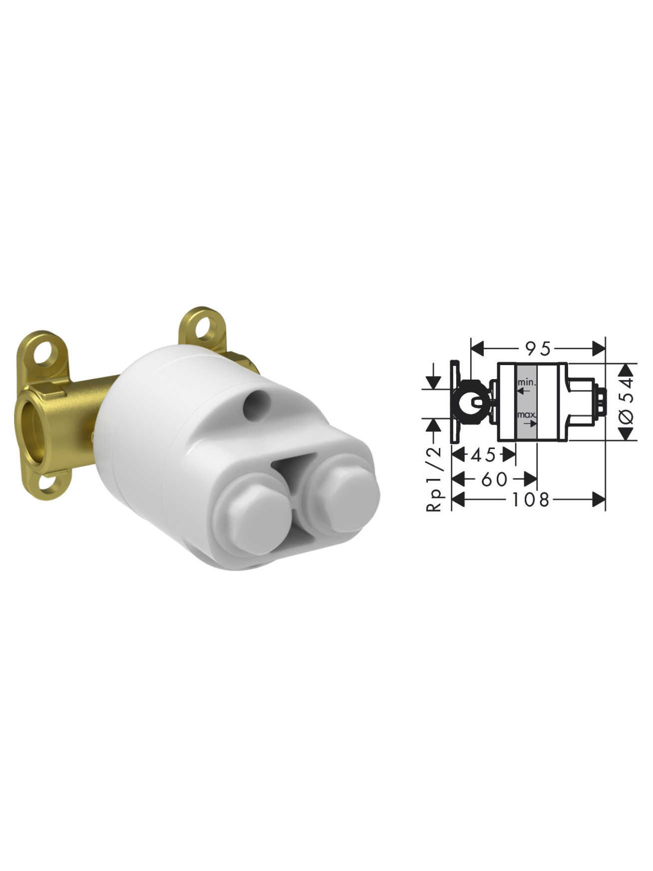 Bidete dušelio komplektas Hansgrohe 1jet E EcoSmart+ 6 Bidete dušelio komplektas Hansgrohe 1jet E EcoSmart+ 6