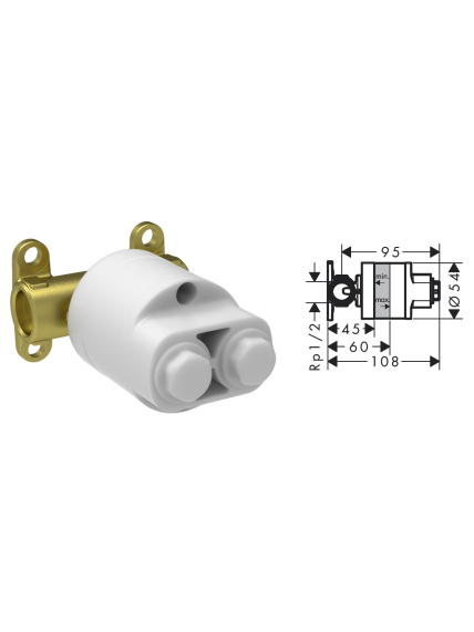 Bidete dušelio komplektas Hansgrohe 1jet E EcoSmart+ 6 Bidete dušelio komplektas Hansgrohe 1jet E EcoSmart+ 6