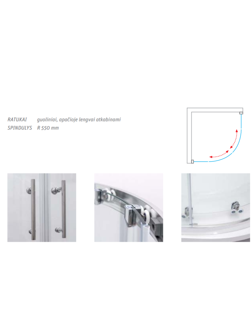 Dušo kabina Roth OBR2 su skaidriu stiklu (Project Line) 1