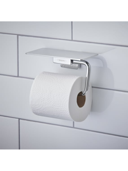 Tualetinio popieriaus laikiklis su lentynėle Hansgrohe AddStoris 6