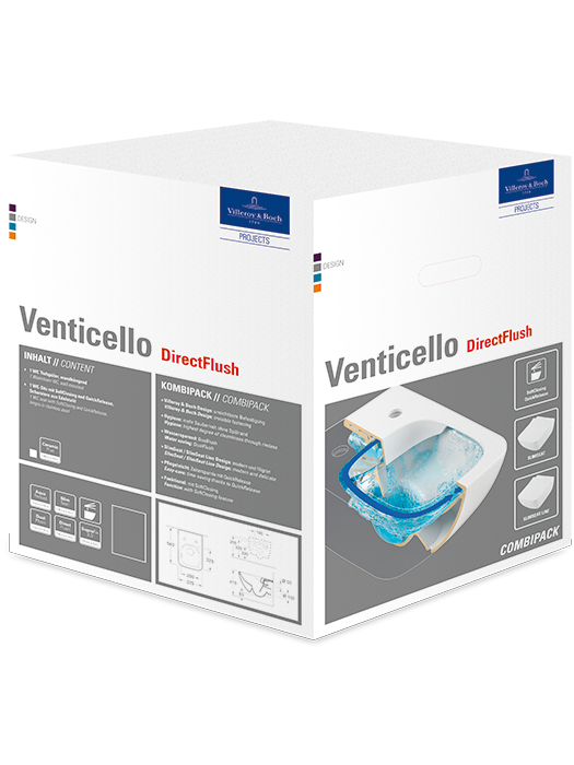 Pakabinamas klozetas Villeroy & Boch Venticello DirectFlush 7 Pakabinamas klozetas Villeroy & Boch Venticello DirectFlush 7