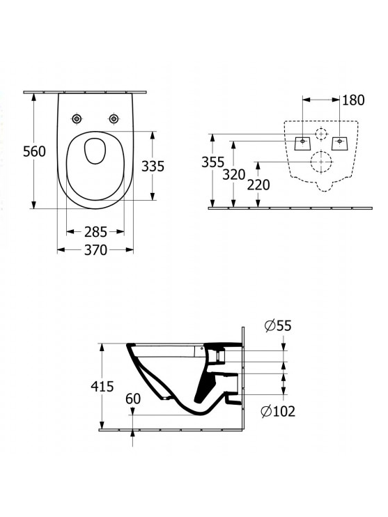 Pakabinamas klozetas Villeroy & Boch Subway 3.0 Twist Flush 7