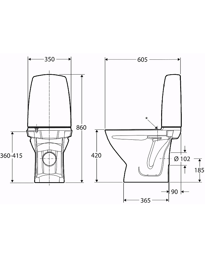 Pastatomas klozetas Ifo Sign 6832 Compact 1 Pastatomas klozetas Ifo Sign 6832 Compact 1