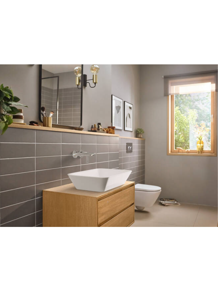 Sieninis praustuvo maišytuvas Hansgrohe Rebris E 20 cm 2