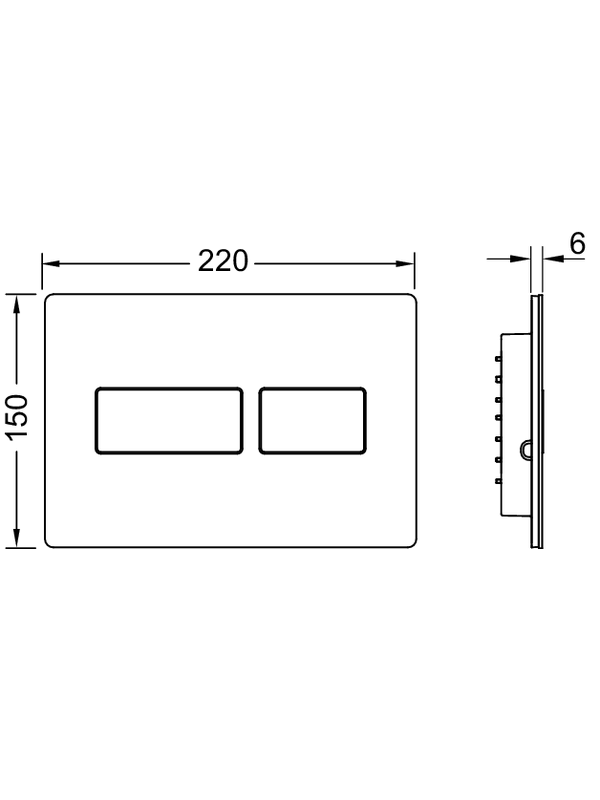 Vandens nuleidimo mygtukas TECEsolid 22