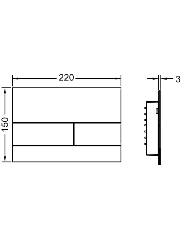 Vandens nuleidimo mygtukas TECEsquare II 2 Vandens nuleidimo mygtukas TECEsquare II 2