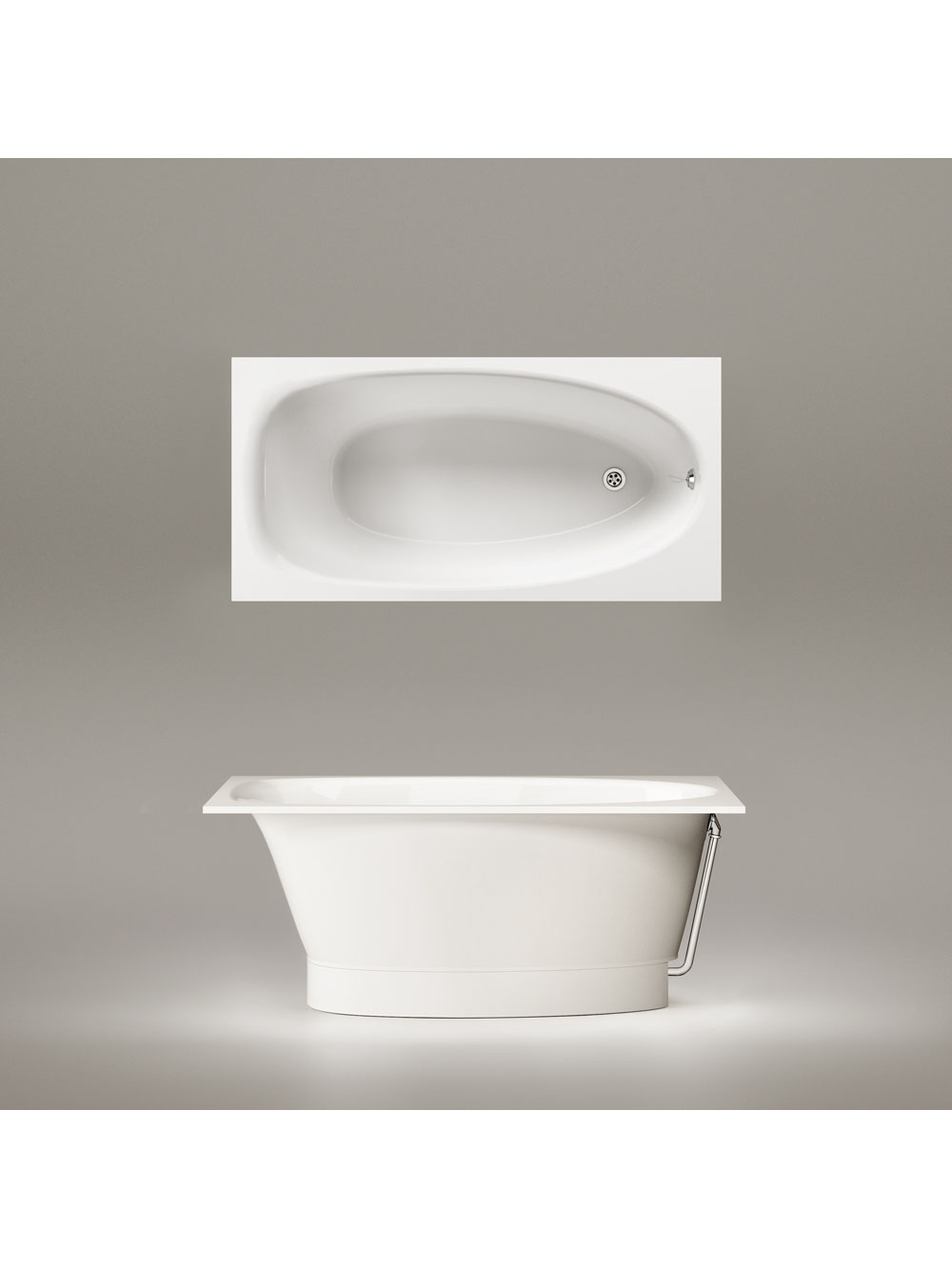 Akmens masės vonia PAA Uno 150x75 cm