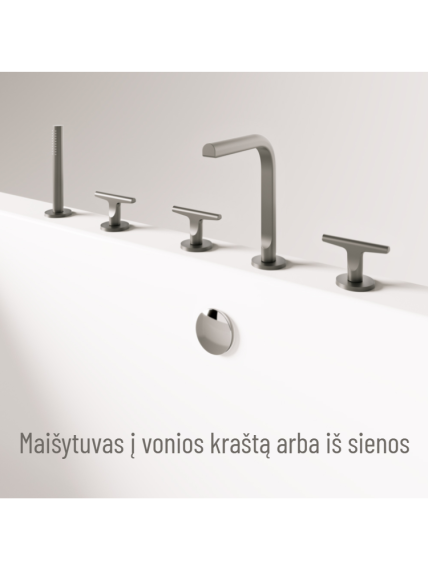 Akmens masės vonia PAA Step 170 x 89 cm, balta blizgi 6