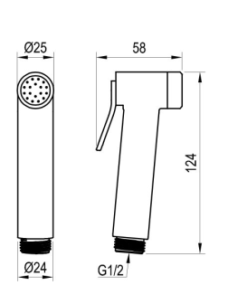 Bidete dušelis Ravak 963.00CR, X07P641