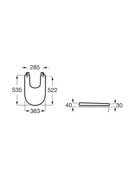 Bidė dangtis Roca Meridian SoftClose, A8062A200B 1