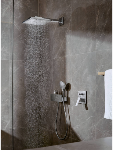 Jungtis su laikikliu ir lentynėle Hansgrohe Fixfit Porter 300 2