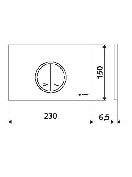 WC nuleidimo klavišas Schell Circum 2