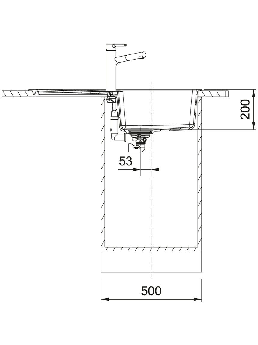 Granitinė plautuvė Franke CNG 611-86 su ventiliu 2