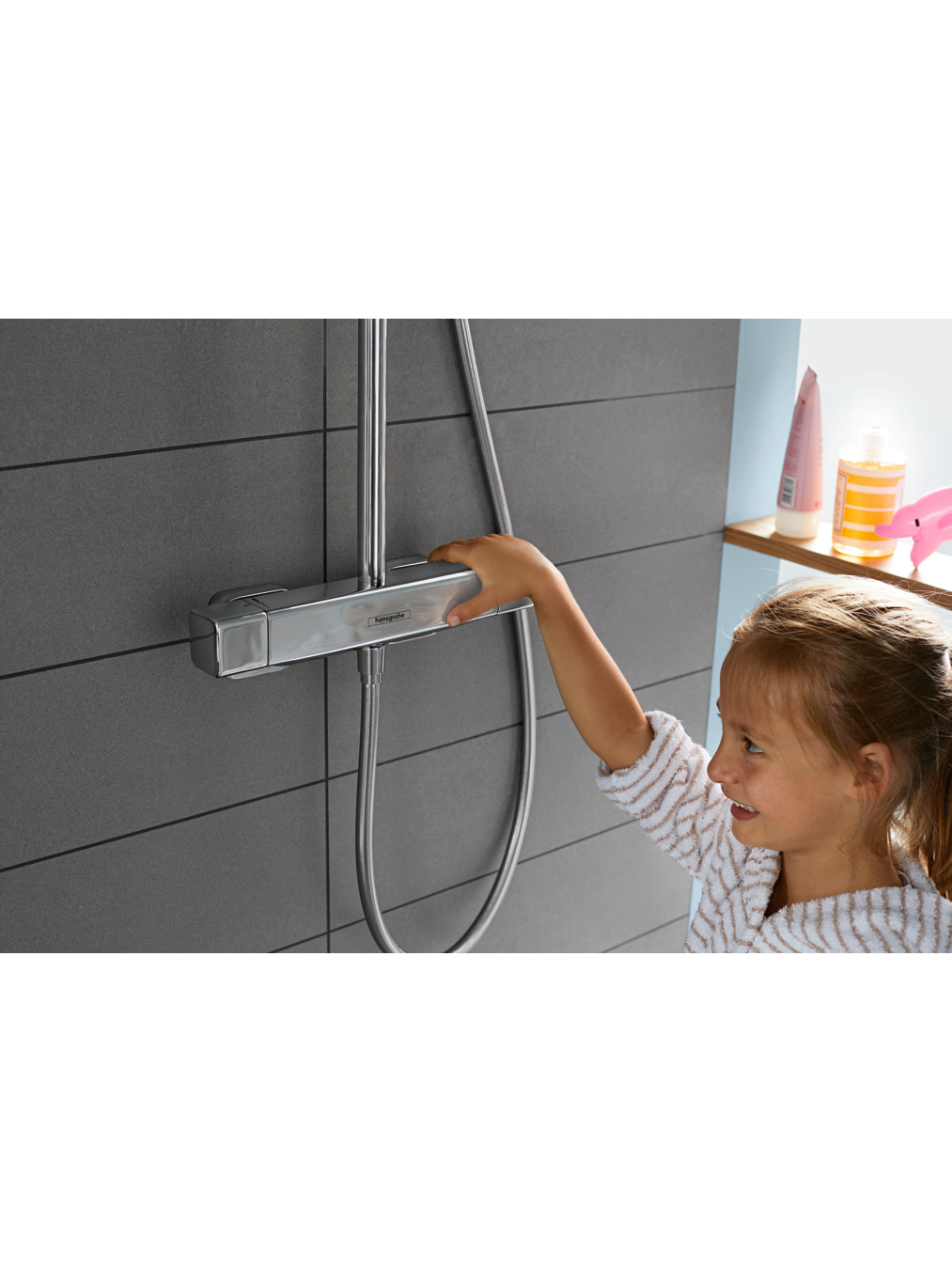 Dušo komplektas Hansgrohe Croma E Showerpipe 280 1 Jet 14 Dušo komplektas Hansgrohe Croma E Showerpipe 280 1 Jet 14