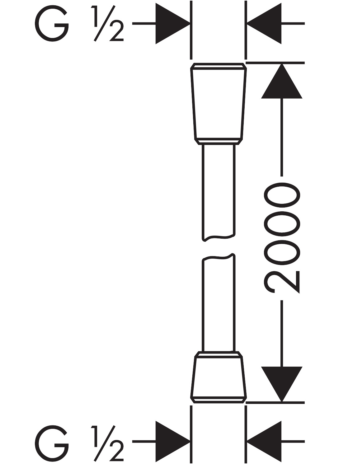 Dušo žarnelė Hansgrohe Isiflex 2000, 28274000 1