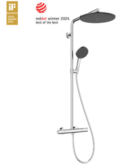 Dušo sistema su Hansgrohe Raindance Alive S Puro Showerpipe 300 1jet su Ecostat Element