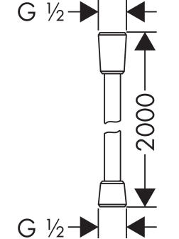 Dušo žarnelė Hansgrohe Isiflex 2000, 28274000