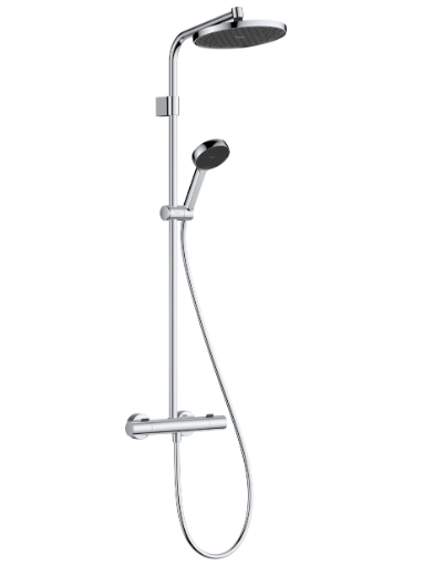 Dušo sistema Hansgrohe Activera S Showerpipe 240 1jet EcoSmart mit Ecostat Fine Varia Dušo sistema Hansgrohe Activera S Showerpipe 240 1jet EcoSmart mit Ecostat Fine Varia