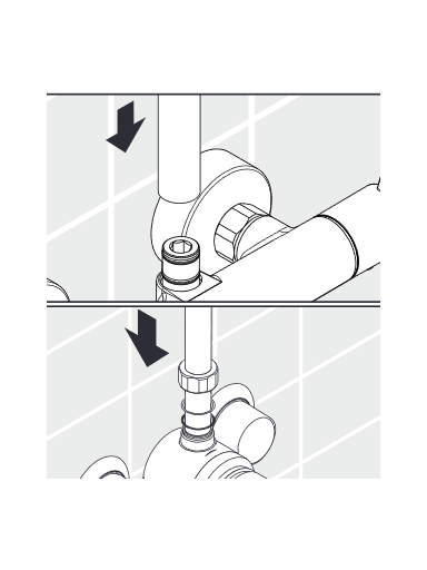 Dušo sistemos vamzdis Hansgrohe Showerpipe 1200 mm