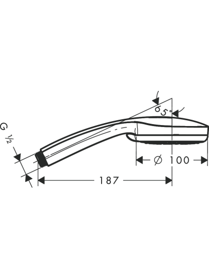 Dušo galvutė Hansgrohe Croma 100 Vario, 28535000 5 Dušo galvutė Hansgrohe Croma 100 Vario, 28535000 5