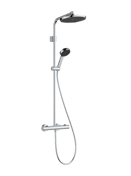 Dušo sistema Hansgrohe Activera S Showerpipe 240 1jet EcoSmart mit Ecostat Fine Varia