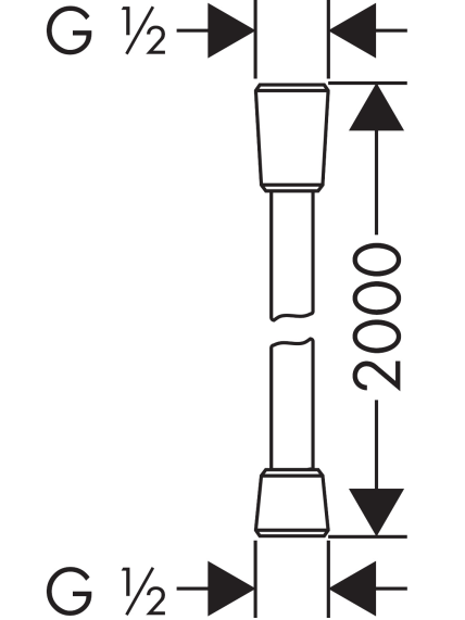 Dušo žarnelė Hansgrohe Isiflex 2000, 28274000 1 Dušo žarnelė Hansgrohe Isiflex 2000, 28274000 1