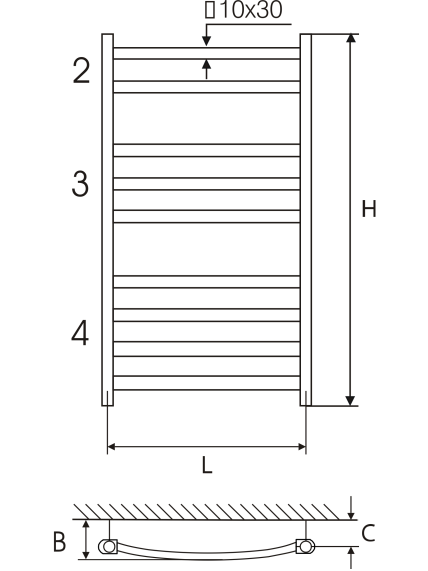 Rankšluosčių džiovintuvas Elonika EP 50 x 86 KLD/KL 2 Rankšluosčių džiovintuvas Elonika EP 50 x 86 KLD/KL 2