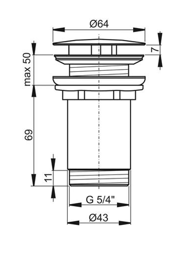 Fiksuota praustuvo sifono galvutė Ravak, X01439 Fiksuota praustuvo sifono galvutė Ravak, X01439