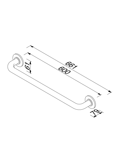 Rankšluosčių laikiklis Geesa Hotel, 60 cm Rankšluosčių laikiklis Geesa Hotel, 60 cm