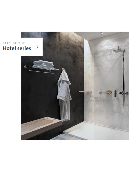Rankšluosčių lentynėle su laikikliu Geesa Standard Hotel 2 Rankšluosčių lentynėle su laikikliu Geesa Standard Hotel 2