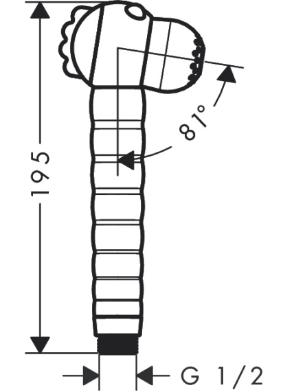 Dušo galvutė Hansgrohe Jocolino Children 2jet 6 Dušo galvutė Hansgrohe Jocolino Children 2jet 6