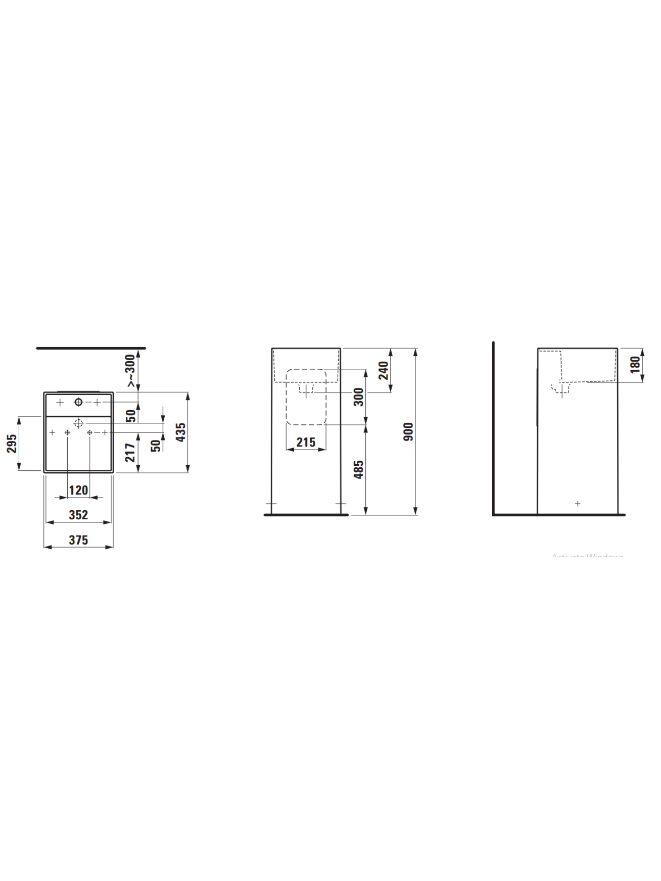 Laisvai pastatomas praustuvas Kartell by Laufen SaphirKeramik 37,5x43,5 cm 3