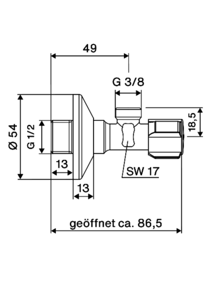 Kampinis ventilis Schell Comfort, 052120699 1 Kampinis ventilis Schell Comfort, 052120699 1