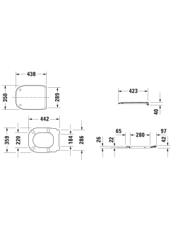 Klozeto dangtis Duravit D-Code SoftClose 0067390000 Klozeto dangtis Duravit D-Code SoftClose 0067390000
