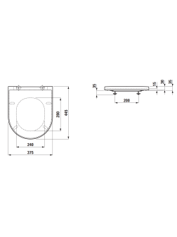Klozeto dangtis Kartell by Laufen, paprastas
