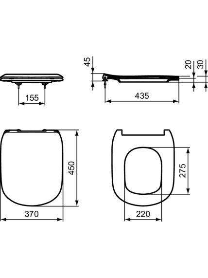 Klozeto dangtis Ideal Standard Tesi, Softclose T352701 3