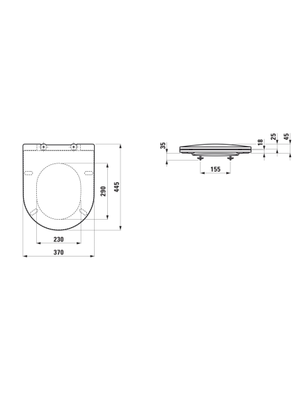 Klozeto dangtis Laufen Pro New, lėtai užsidarantis 1 Klozeto dangtis Laufen Pro New, lėtai užsidarantis 1
