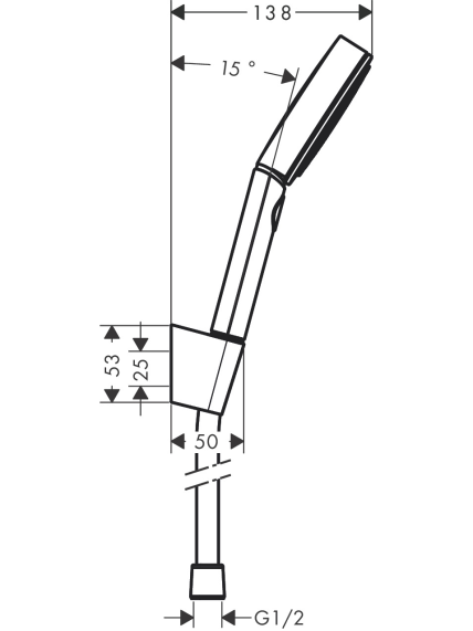 Potinkinės sistemos komplektas Hansgrohe Pulsify S 260 1jet 13 Potinkinės sistemos komplektas Hansgrohe Pulsify S 260 1jet 13