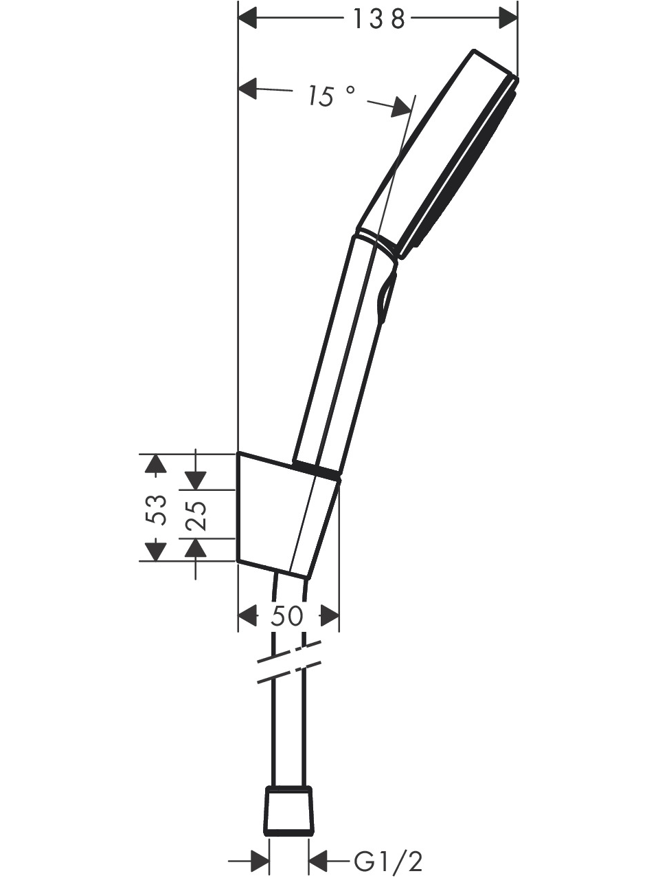 Potinkinės sistemos komplektas Hansgrohe Pulsify S 260 1jet 13 Potinkinės sistemos komplektas Hansgrohe Pulsify S 260 1jet 13