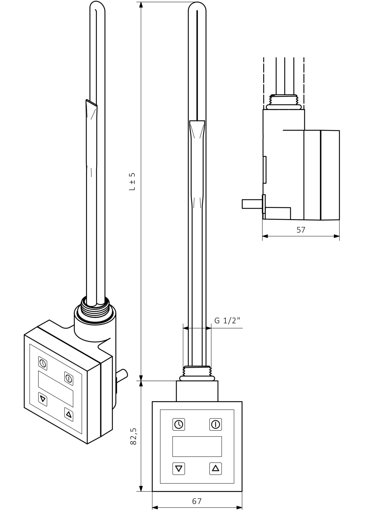 Valdiklis Terma KTX-3 kaitinimo elementui, tenui 5 Valdiklis Terma KTX-3 kaitinimo elementui, tenui 5