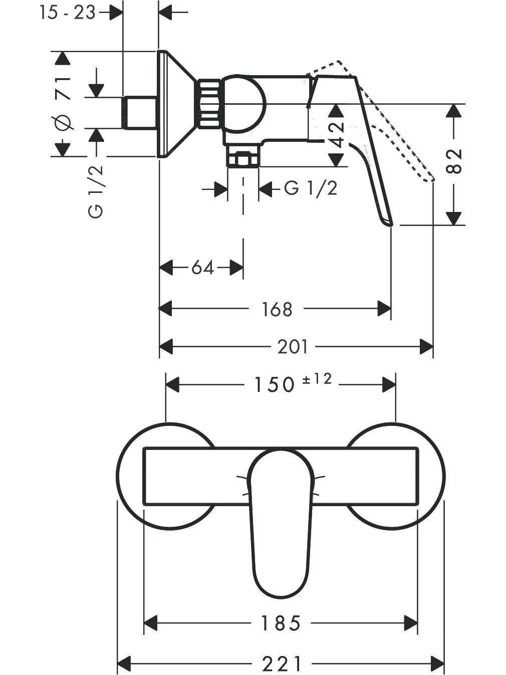 Maišytuvas dušui Hansgrohe Focus 31960000 1